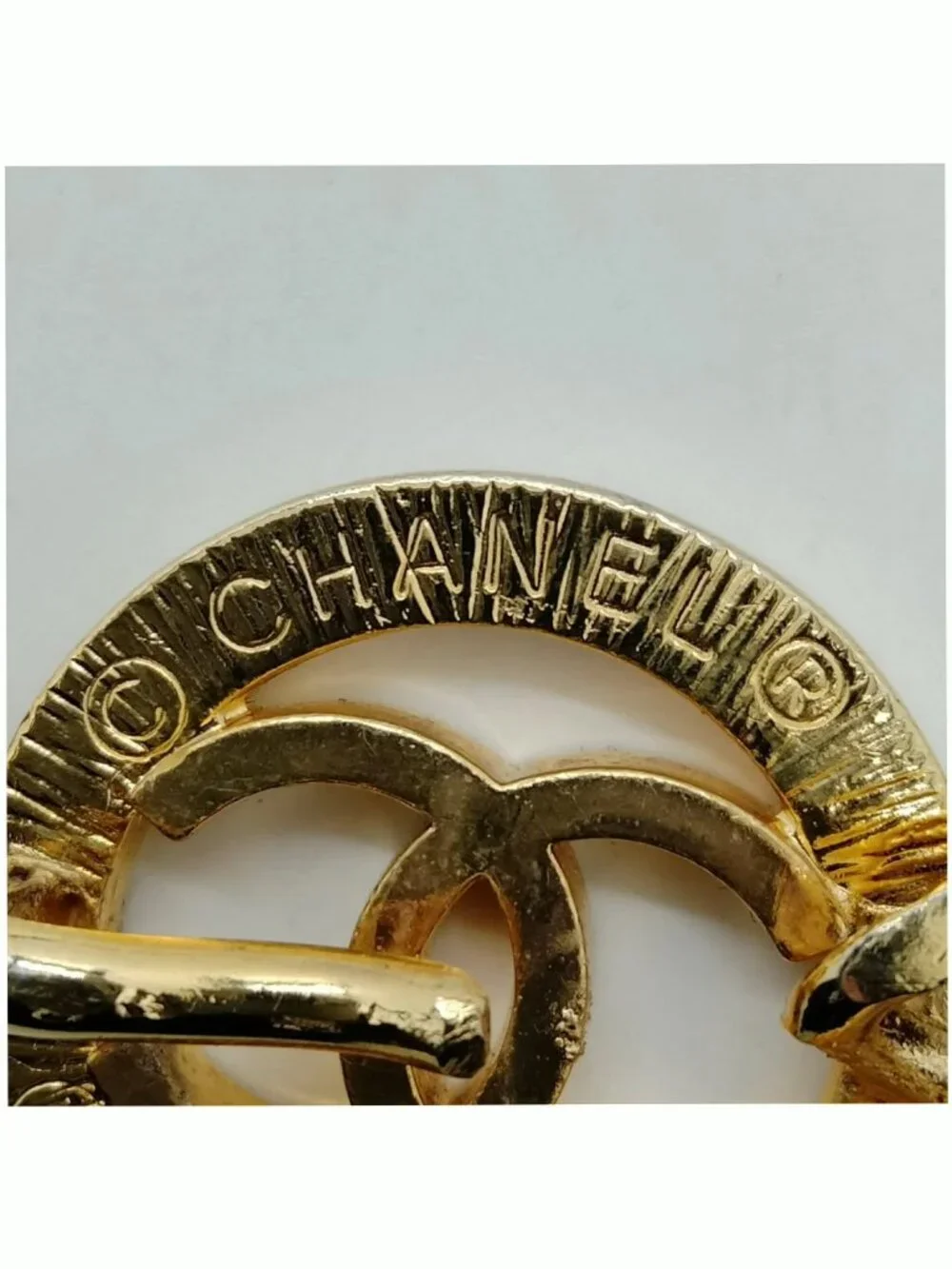 Authentic Chanel CC Chain Belt Black Leather Gold Medallion Logo - Picture 8 of 10